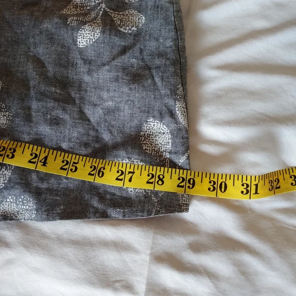 Habitat Women's Plus Size XXL Blouse Oversized Lagenlook Gray Linen Boho - Picture 7 of 11